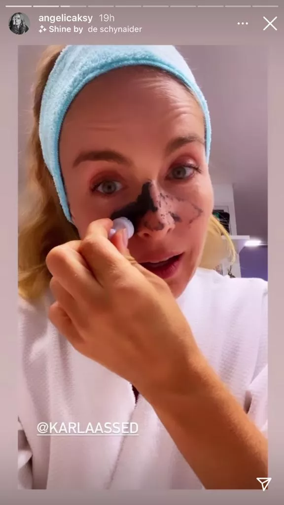 Angélica faz máscara facial magnética - Foto Reprodução Instagram Angélica faz máscara facial magnética - Foto Reprodução Instagram