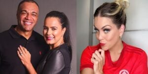 Denílson, Luciele Di Camargo e Renata Fan (Fotos: Reproduções / Instagram)