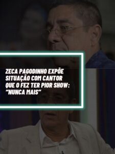 Essa foi a situação de Zeca Pagodinho com outro cantor que o fez realizar o pior show de sua vida(Foto - Montagem TV Foco).