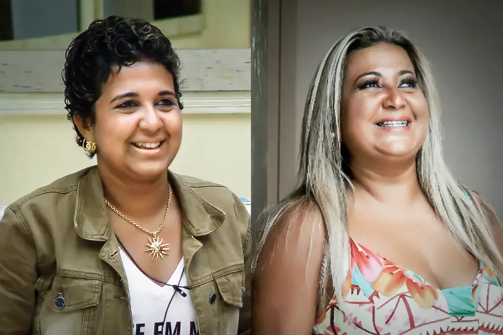 Ex-BBB Cida, antes e atualmente - Foto Reprodução Internet