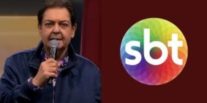 Faustão e logo do SBT (Foto: Reprodução / Band / SBT)