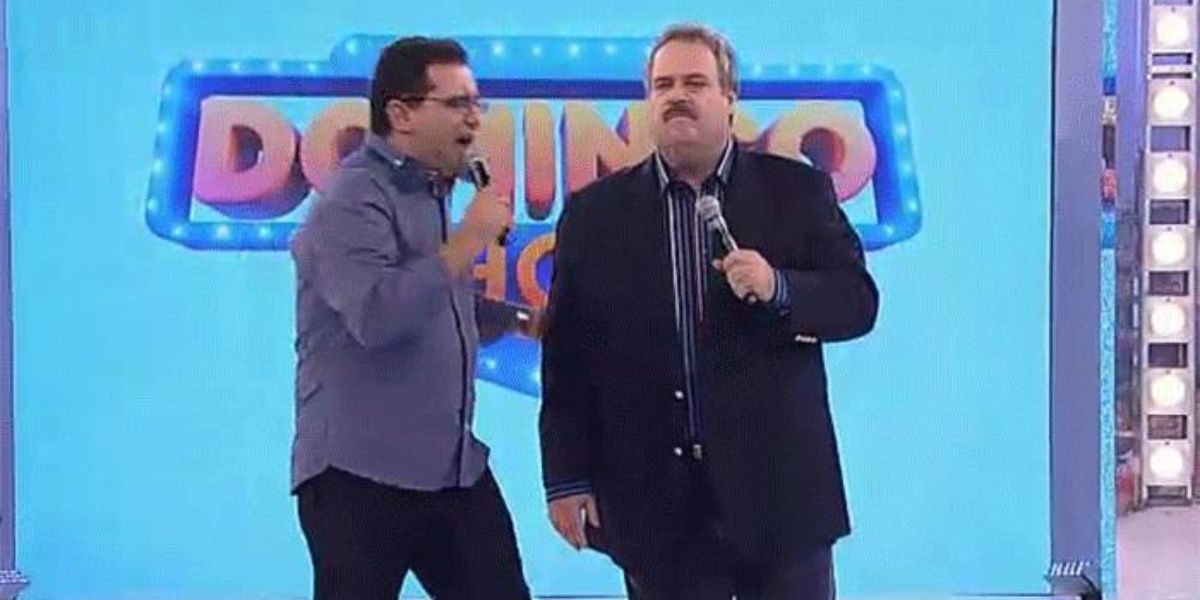 Gilberto Barros com Geraldo Luís - Foto Reprodução RecordTV