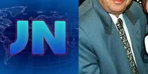 Logo do Jornal Nacional em foto montagem com Eliakim Araújo - Foto Reprodução Internet