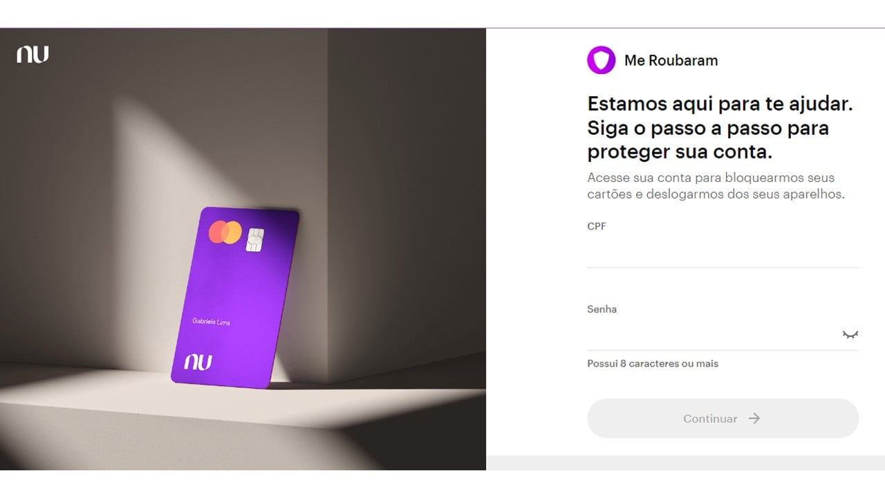 Plataforma Me Roubaram promete facilitar a vida dos clientes Nubank (Foto: Reprodução/Internet)