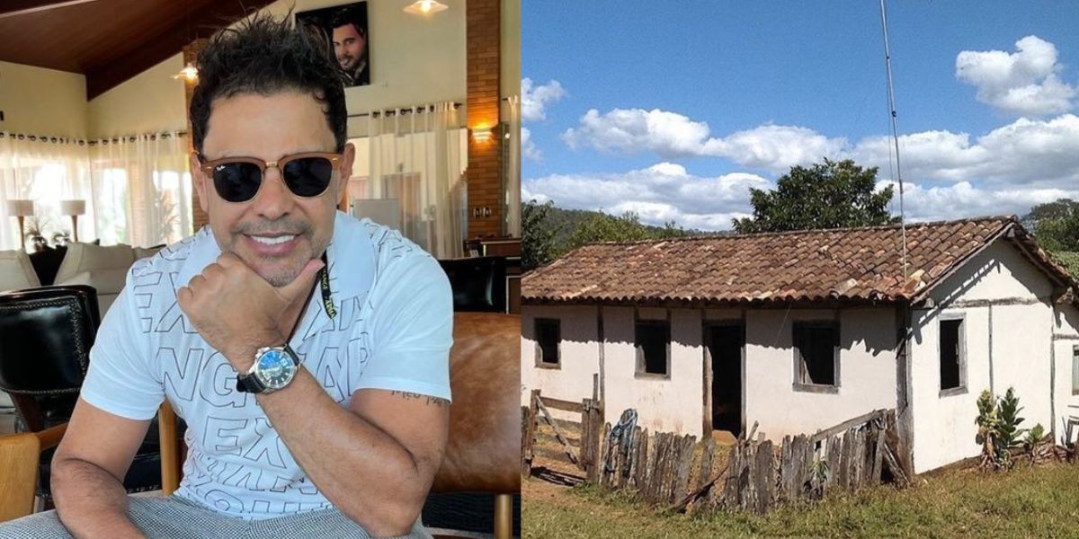 Zezé Di Camargo e sua antiga casa (Foto: Reproduções / Instagram / Internet)