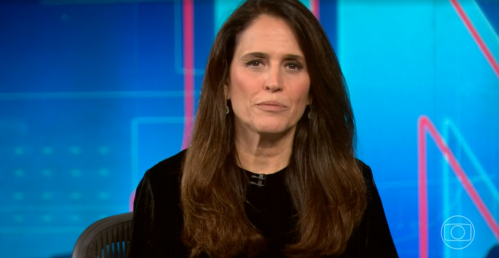 Ana Luíza Guimarães no Jornal Nacional (Foto: Reprodução/ Globo)