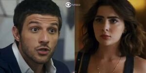 Ari e Chiara em cenas de Travessia (Foto: Reprodução / Globo)