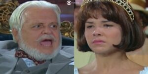 Celina (Samara Felippo) e Klaus (Cláudio Corrêa e Castro) em Chocolate com Pimenta (Foto: Reprodução / Globo)