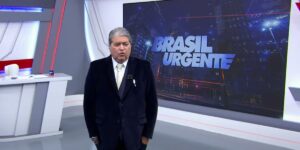 Datena ao vivo no Brasil Urgente (Foto: Reprodução / Band)