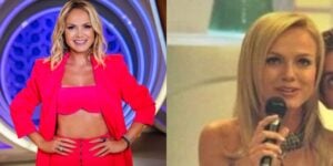 Eliana no SBT e ao lado de Luciano Huck (Reprodução - SBT)