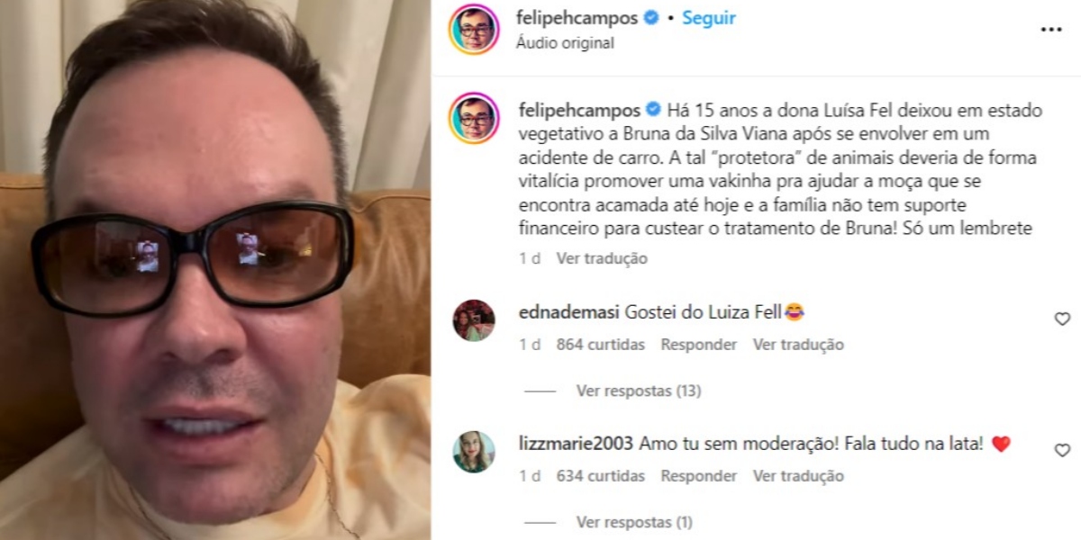 Felipeh Campos expos Luísa Mell (Foto: Reprodução/Instagram)