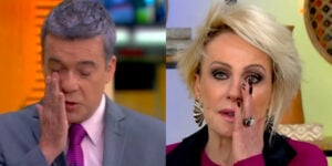 Roberto Kovalick e Ana Maria Braga não seguram as lágrimas ao vivo (Foto Reprodução/Montagem/Tv Foco)