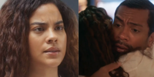 Jenifer enfrenta Theo em  exame de DNA em Vai na Fé (Foto: Globo)