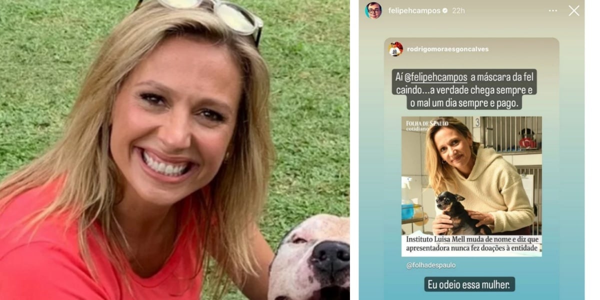 Felipeh Campos se revoltou com atitude de Luísa Mell (Foto: Reprodução/Instagram)