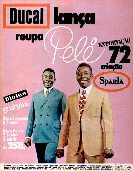 Pelé como garoto propaganda da Ducal (Reprodução - Internet)