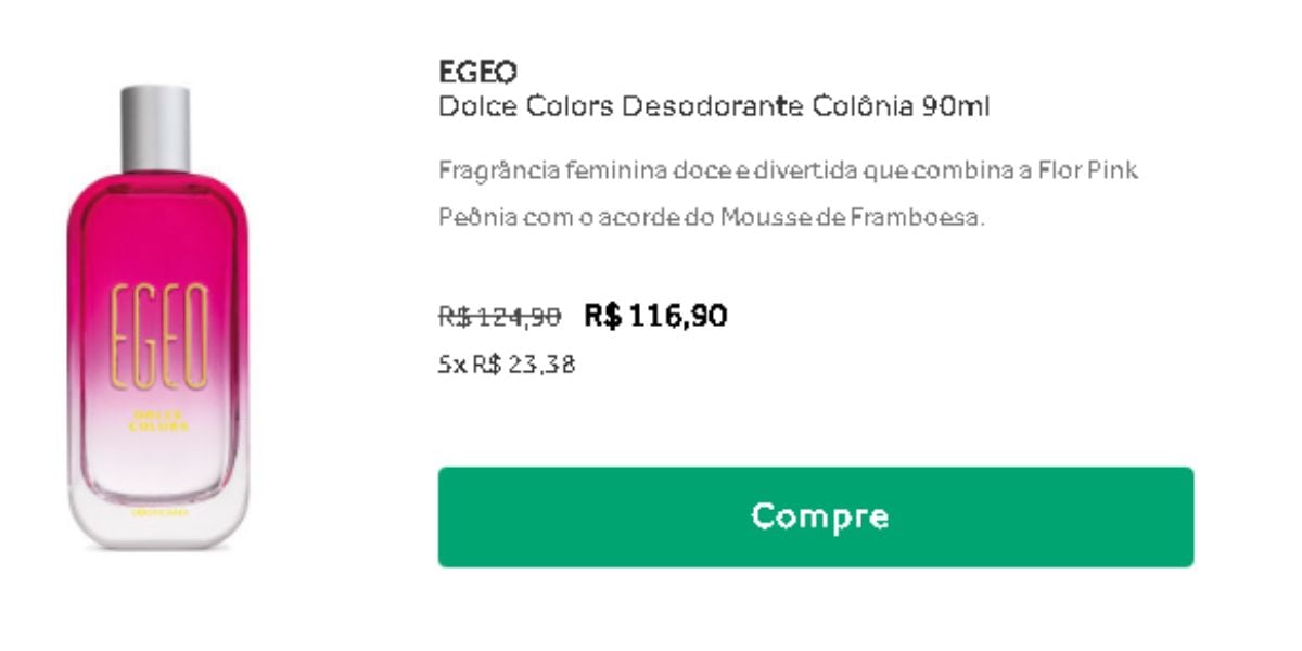 Anúncio do perfume EGEO do Boticário (Reprodução - Internet)