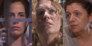 Rafaela, Luana e Judite em cenas de O Rei do Gado (Foto: Reprodução / Globo)