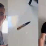 Thomaz Costa e Tati Zaqui tiveram briga com facão no meio (Foto: Reprodução / Twitter)