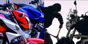 Algumas motos da Honda entraram na lista das mais visadas para roubo (Foto Reprodução/Montagem/Tv Foco)