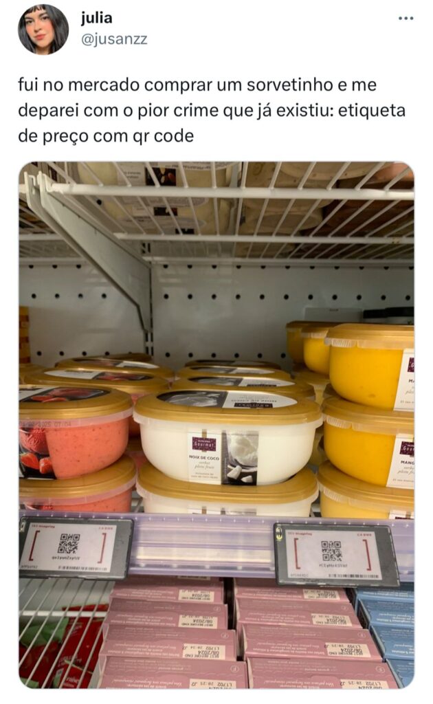 Clientes revoltados no Twitter com supermecados que precificam por QRcode - Foto Reprodução Twitter