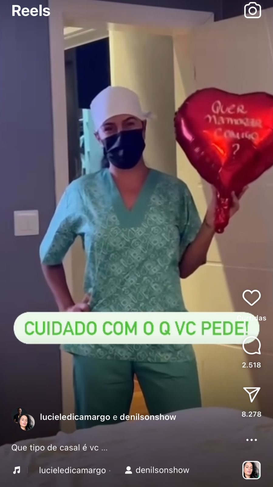 Denílson entrega situação com Luciele na cama e vídeo dá o que falar - Foto Reprodução Instagram