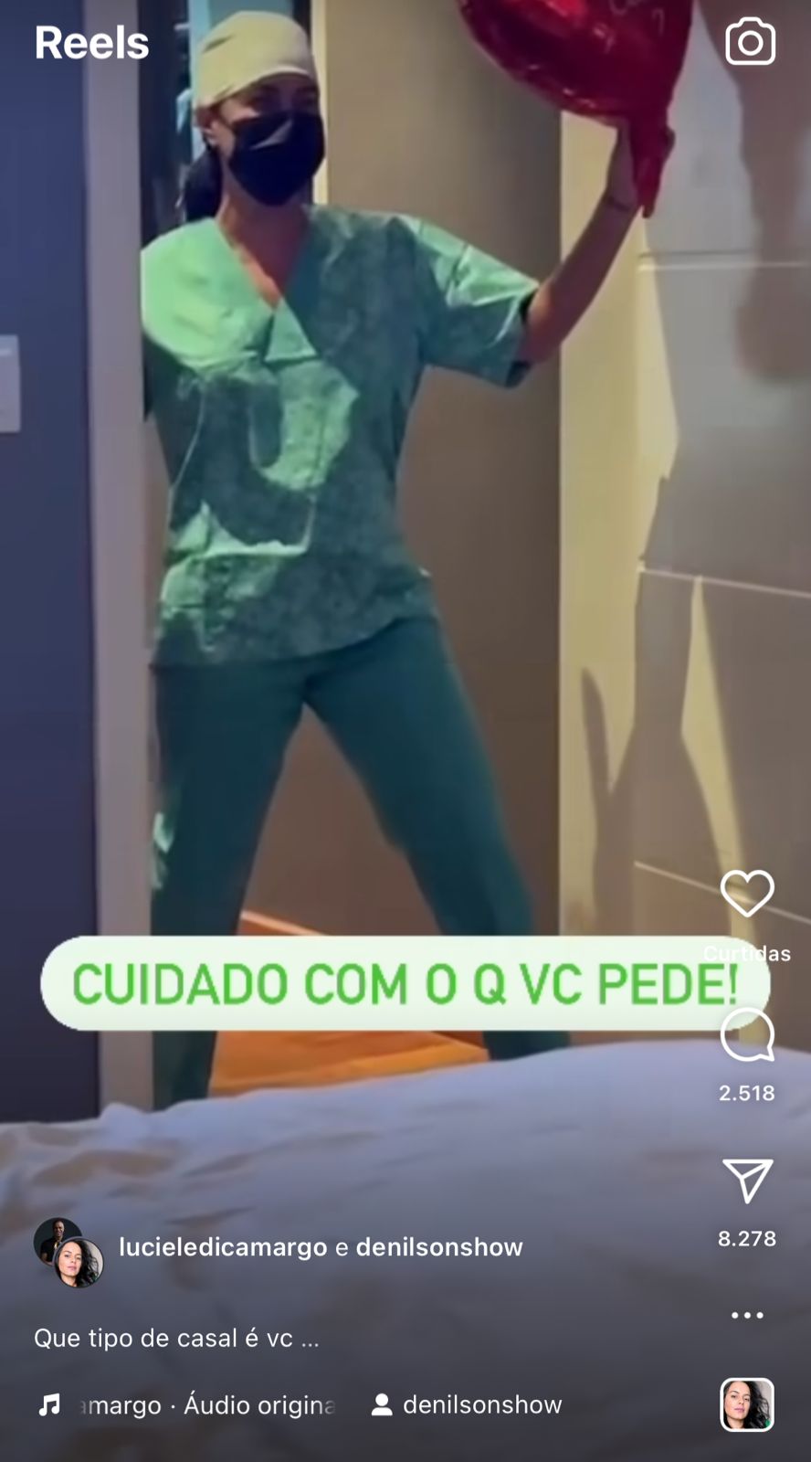 Denílson entrega situação com Luciele na cama e vídeo dá o que falar - Foto Reprodução Instagram