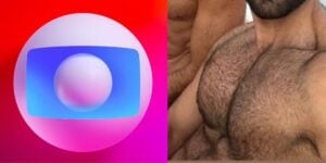 Logo da Globo e o ator Marcos Pitombo e seu amado, Iasser Kaddourah, cortados - Foto Reprodução Instagram