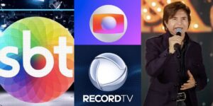 Logo do SBT, Globo, Record e Xororó (Fotos: Reproduções / SBT / Globo / Record / Instagram)