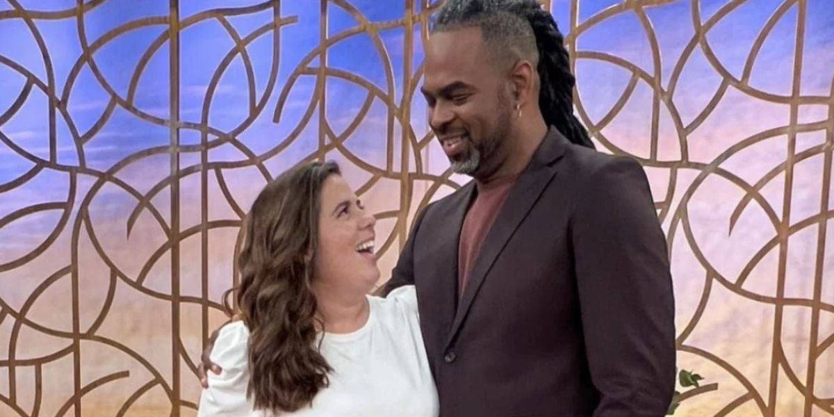 Tati Machado e Manoel Soares no Encontro (Foto: Reprodução / Globo)