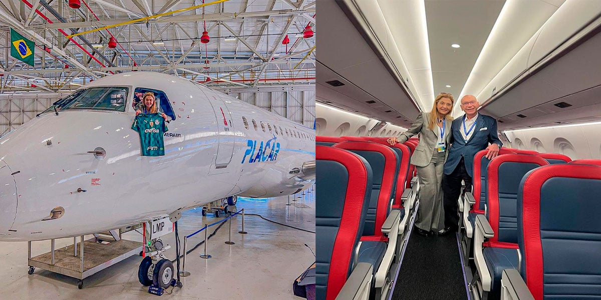 Avião do Palmeiras - (Reprodução: Instagram Leila Pereira)