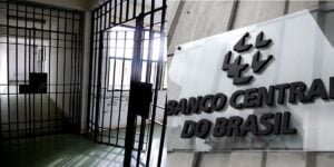 Imagem de uma cadeia e do Banco Central (Reprodução - Internet)