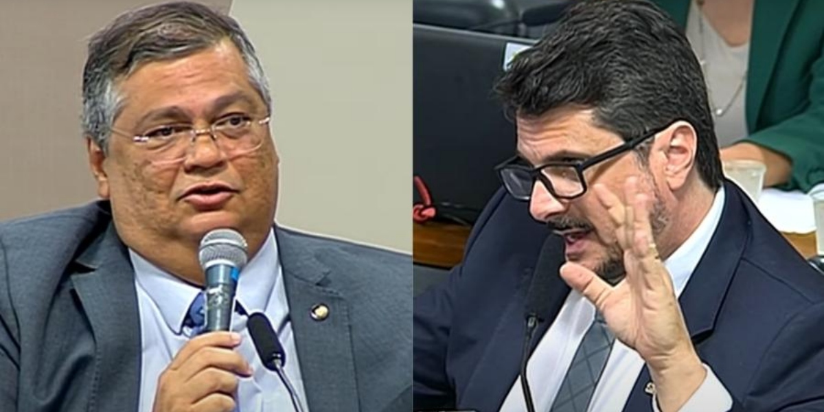 Flávio Dino foi ironizado por Marcos do Val após briga (Foto: Reprodução/Senado)