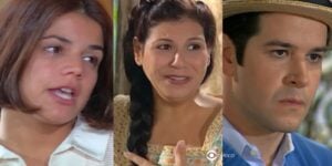 Graça, Dália e Danilo em cenas de Chocolate com Pimenta (Foto: Reprodução / Globo / Montagem TV Foco)