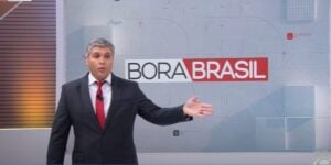 Joel Datena nos estúdios do Bora Brasil (Reprodução: Band)