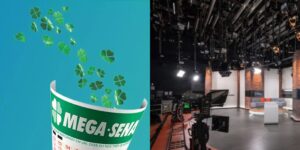 Mega Sena com um estúdio vazio (Reprodução - Megasena/internet)