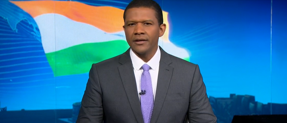 Márcio Bonfim e Aline Midlej comandaram o Jornal Nacional (Foto: Reprodução/ Internacional)