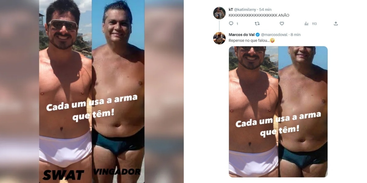 Publicações do famoso senador Marcos do Val contra Flávio Dino (Foto: Reprodução/Twitter)