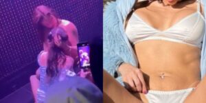 Vídeo da Mc Pipokinha fazendo oral em show e ao lado uma foto dela no instagram (Reprodução - instagram)