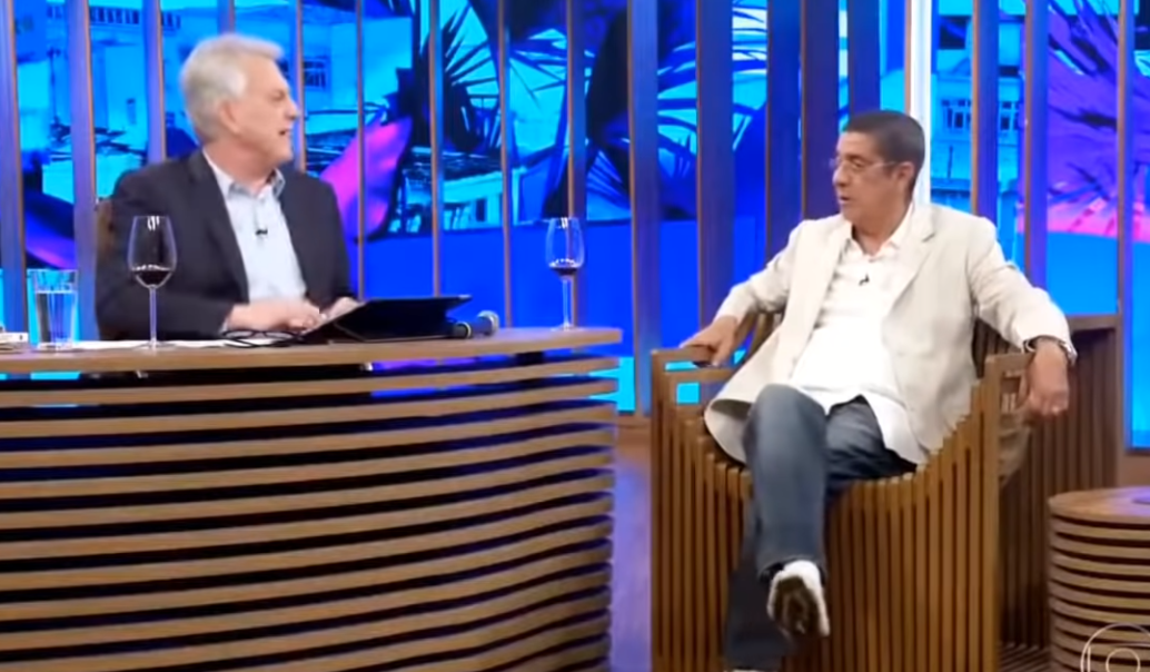 Zeca Pagodinho e Pedro Bial, no 