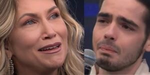 Anne Lottermann e João Guilherme chorando - Foto Reprodução Canva