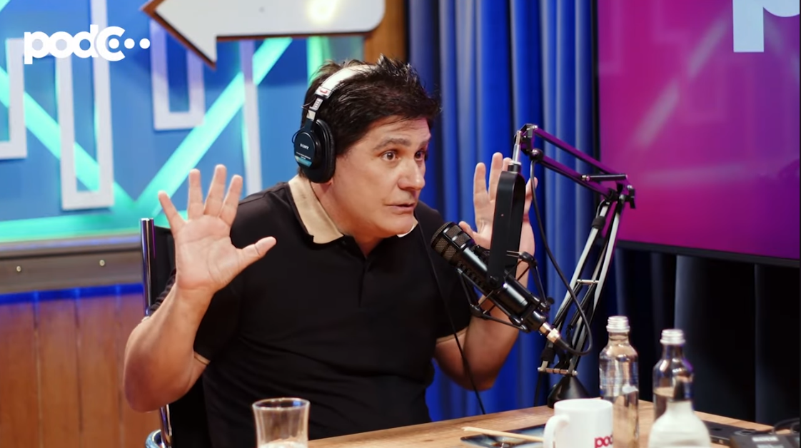 César Filho durante sua participação no podcast "PodC" do apresentador Celso Portiolli, do SBT (Foto Reprodução/Youtube)