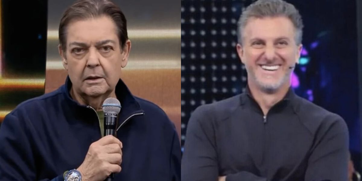 Faustão na Band e Luciano Huck no Domingão (Fotos: Reproduções / Band ./ Globo) Faustão na Band e Luciano Huck no Domingão (Fotos: Reproduções / Band ./ Globo)