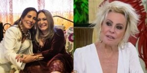 Glória Pires com Susana Vieira em Terra e Paixão / Ana Maria Braga no Mais Você - Montagem: TVFoco