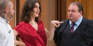 Henrique Fogaça, Paola Carosella e Érick Jacquin no MasterChef Brasil - Foto: Band