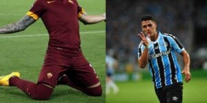 Iturbe na Roma e Suarez no Grêmio (Reprodução - Internet)
