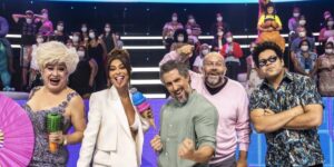 Juliana Paes, Nany People, Otávio Müller, Marcos Mion e Robson Nunes (Foto: Reprodução / Globo)