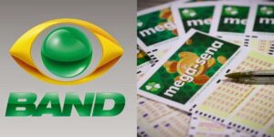 Logo da Band / Mega-Sena - Montagem TvFoco