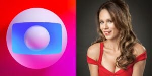 Logo da Globo ao lado de Mariana Ximenes - Foto Reprodução Internet