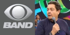 Logo da band e Faustão - Foto Reprodução Internet