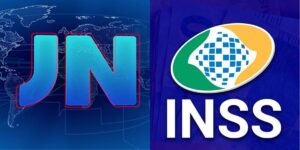 Logo do Jornal Nacional e do INSS - Foto Reprodução Internet